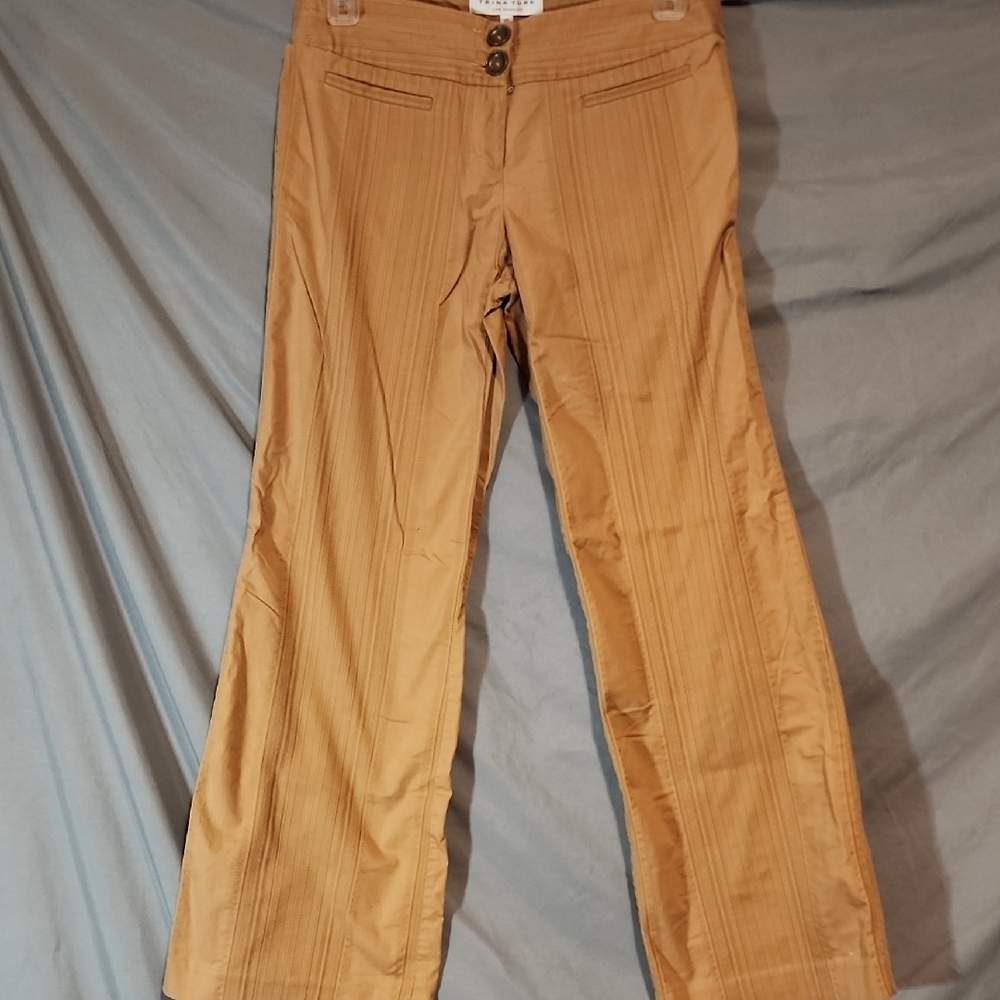 Trina Turk Women's Tan Wide Leg Pants - Picture 3 of 9